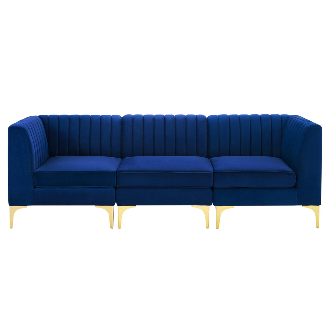 Sage 3 Seater Tufted Velvet Loveseat