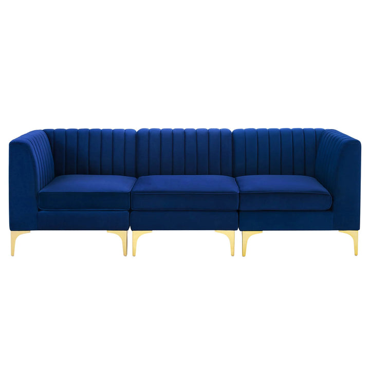 Sage 3 Seater Tufted Velvet Loveseat