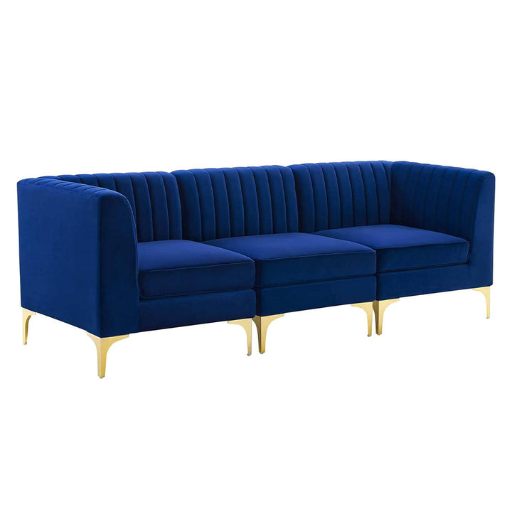 Sage 3 Seater Tufted Velvet Loveseat
