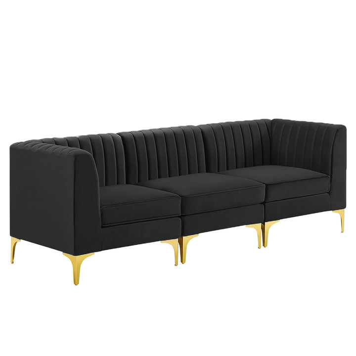 Sage 3 Seater Tufted Velvet Loveseat