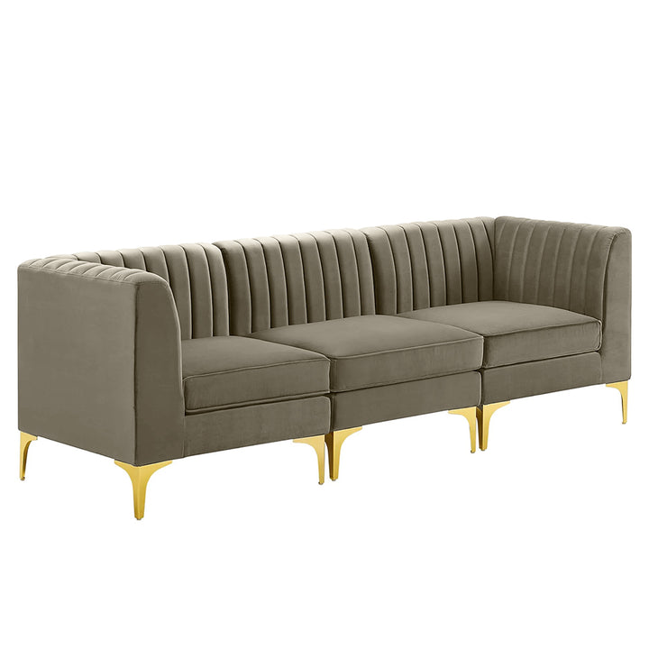 Sage 3 Seater Tufted Velvet Loveseat