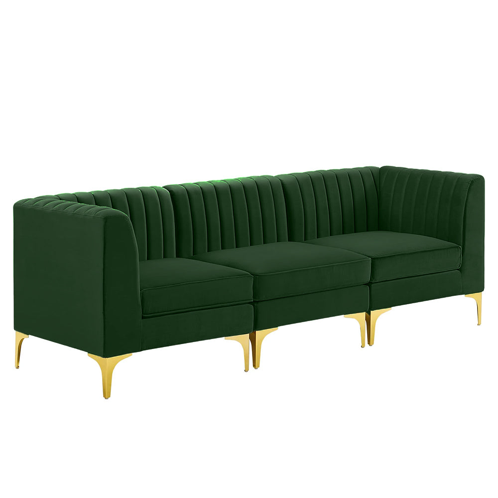 Sage 3 Seater Tufted Velvet Loveseat