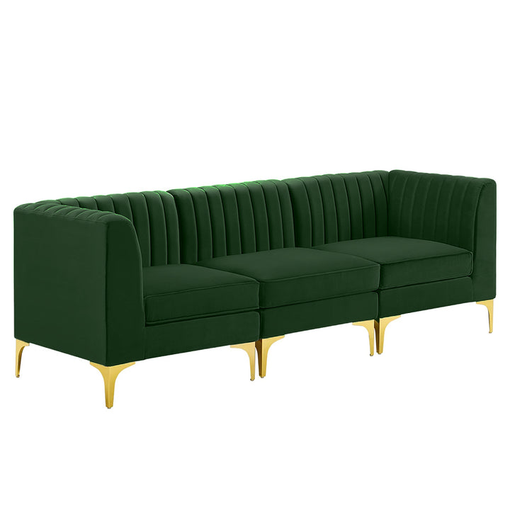 Sage 3 Seater Tufted Velvet Loveseat