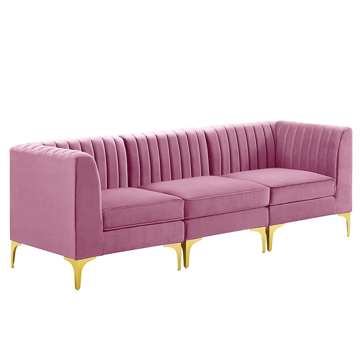 Sage 3 Seater Tufted Velvet Loveseat