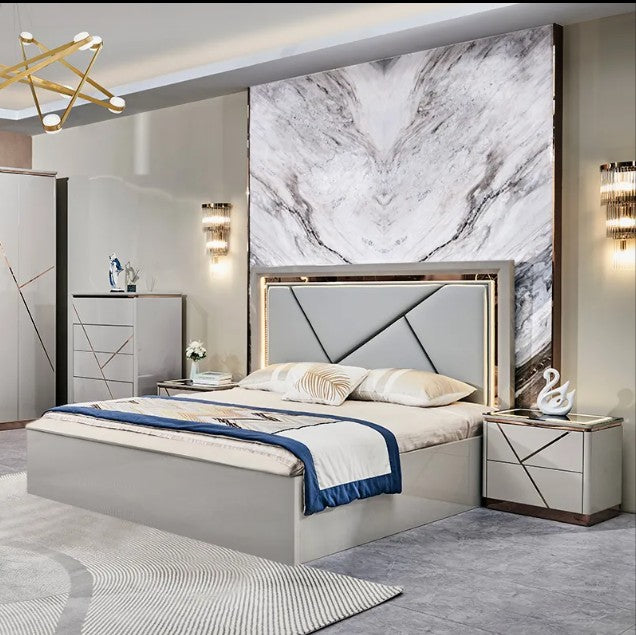 Nuvia Luxury Sleigh Bed with Storage