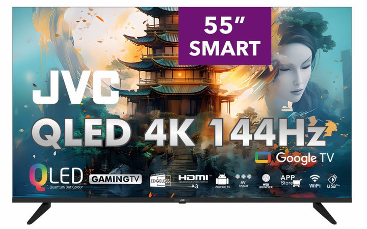 JVC 55” QLED  Google Smart TV