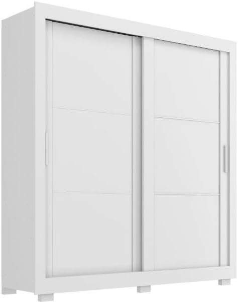 Titanium Sliding Doors White Wardrobe