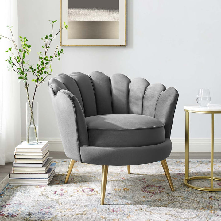 Tulip Single Seater Velvet Couch