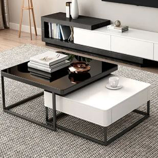 Darcy Black And White Nesting Coffee Table Designer Concepts