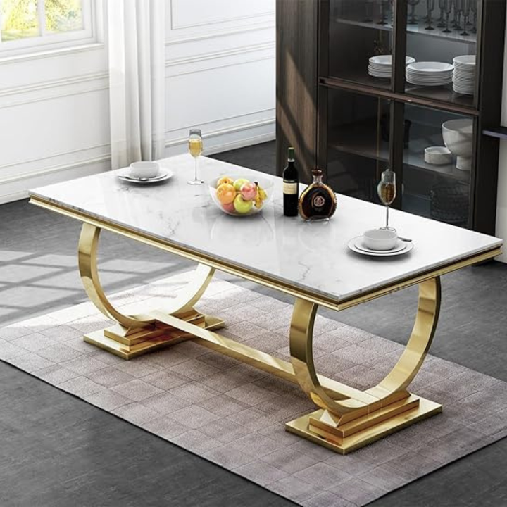 Nyla Marble Top Dining Table