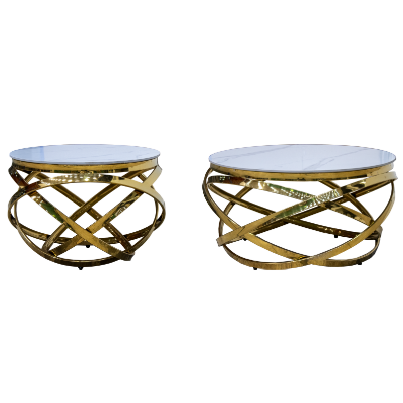 Kesha Marble Coffee Table And Side Table Set
