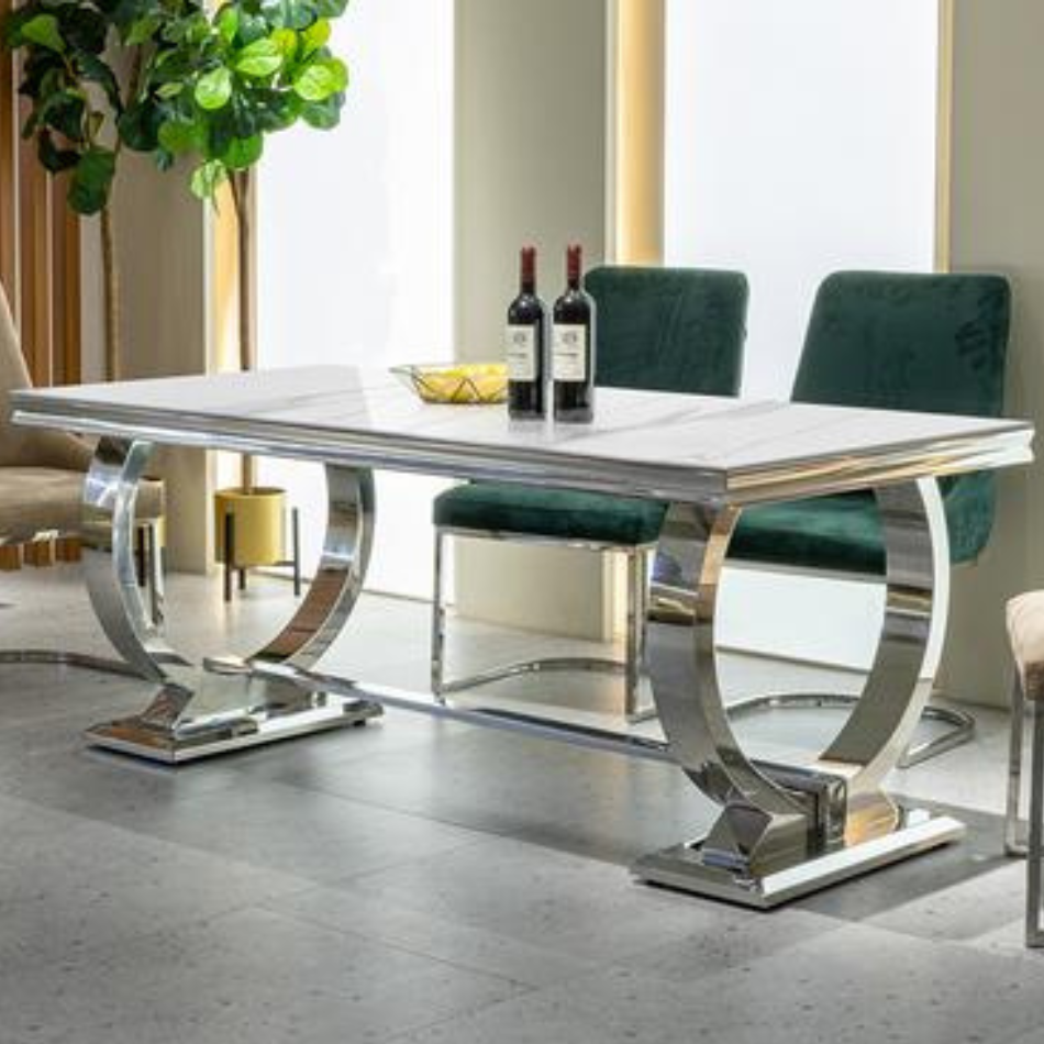 Nyla Marble Top Dining Table