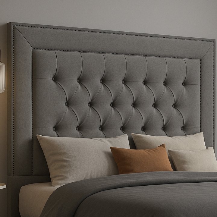 Penny Buttoned Linen Headboard