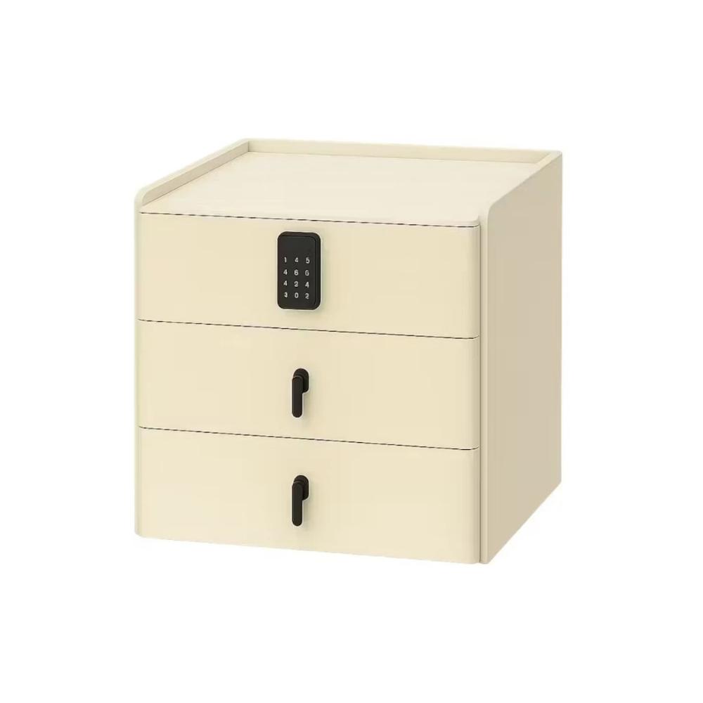 Ophelia Elegant 3-Drawer Pedestal with Keypad