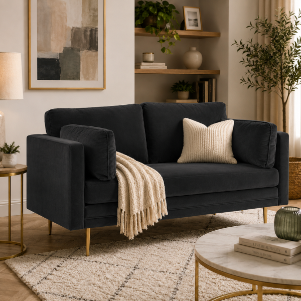 Alana Velvet 2-Seater Sofa