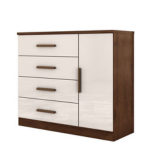 Genova Plus 1-Door 4-Drawer Chest of Drawers with Shoe Rack