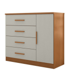 Genova Plus 1-Door 4-Drawer Chest of Drawers with Shoe Rack