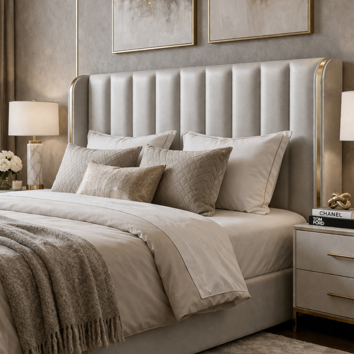 Coralie Upholstered Vinyl Wingback Headboard