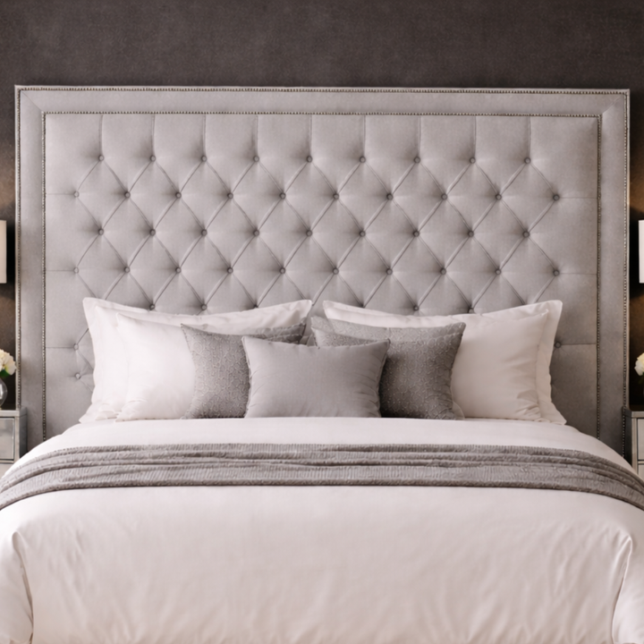 Penny Buttoned Linen Headboard