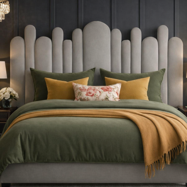 Yardley Artisty Velvet Overlap Headboard Only