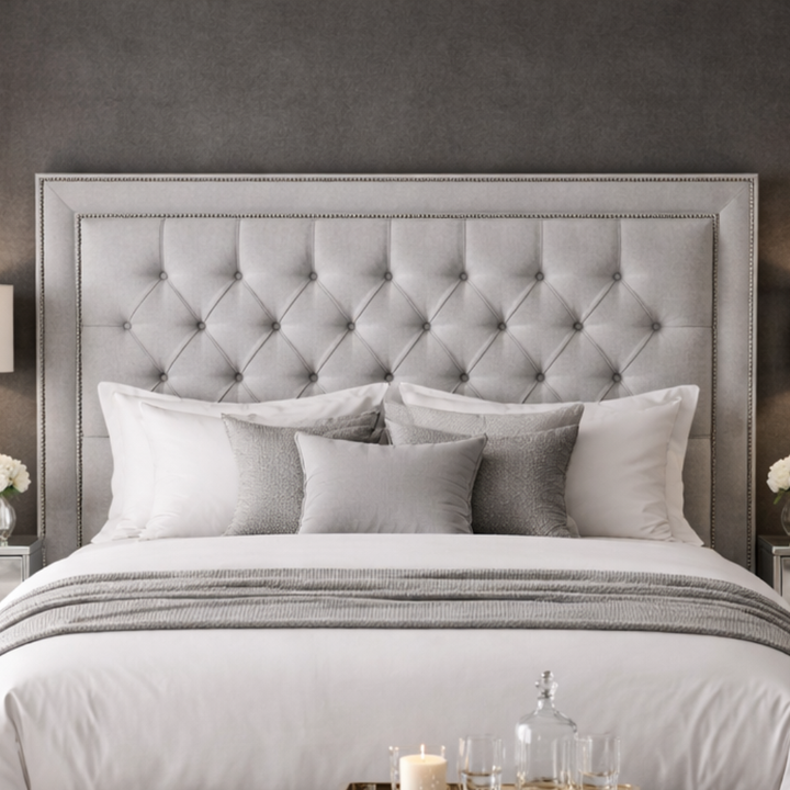 Penny Buttoned Linen Headboard