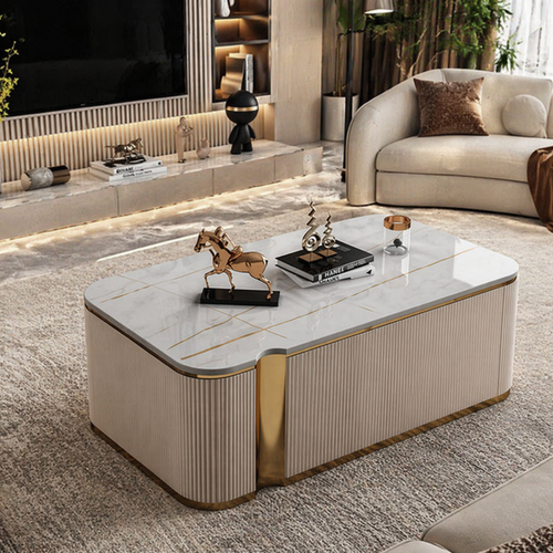 Mary Modern Ribbed Coffee Table