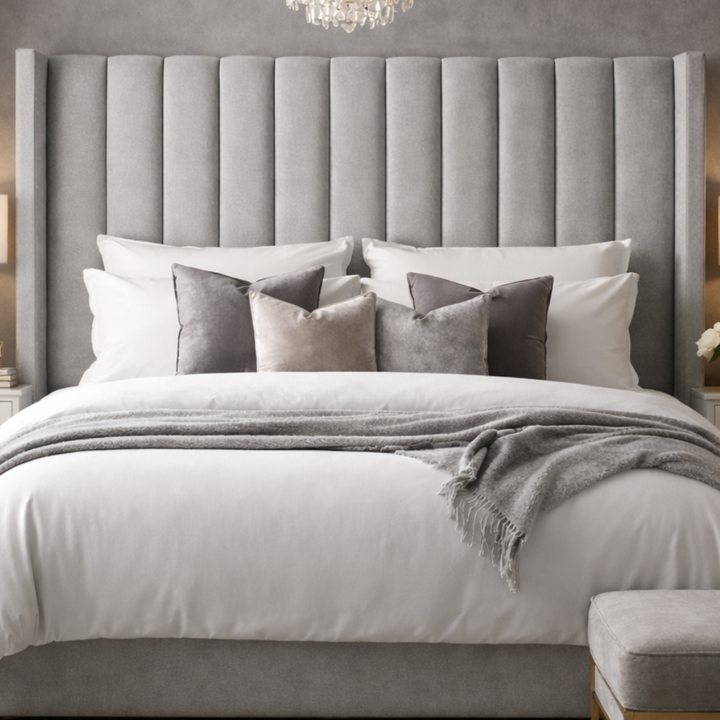 Myra Stripped Wing Headboard