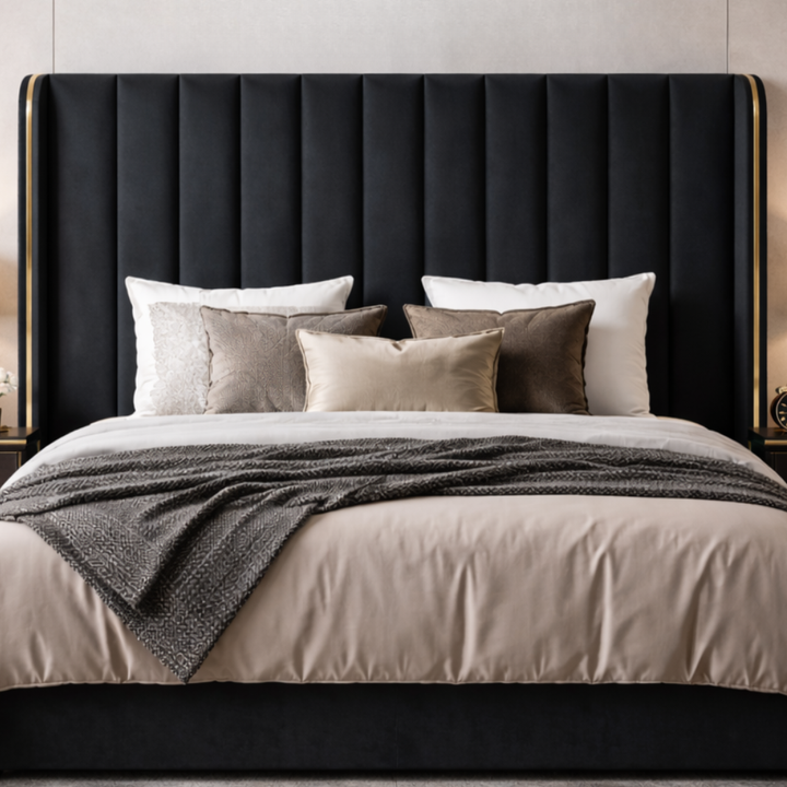 Coralie Upholstered Velvet Wingback Headboard