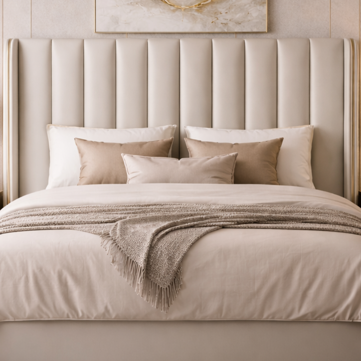Coralie Upholstered Vinyl Wingback Headboard