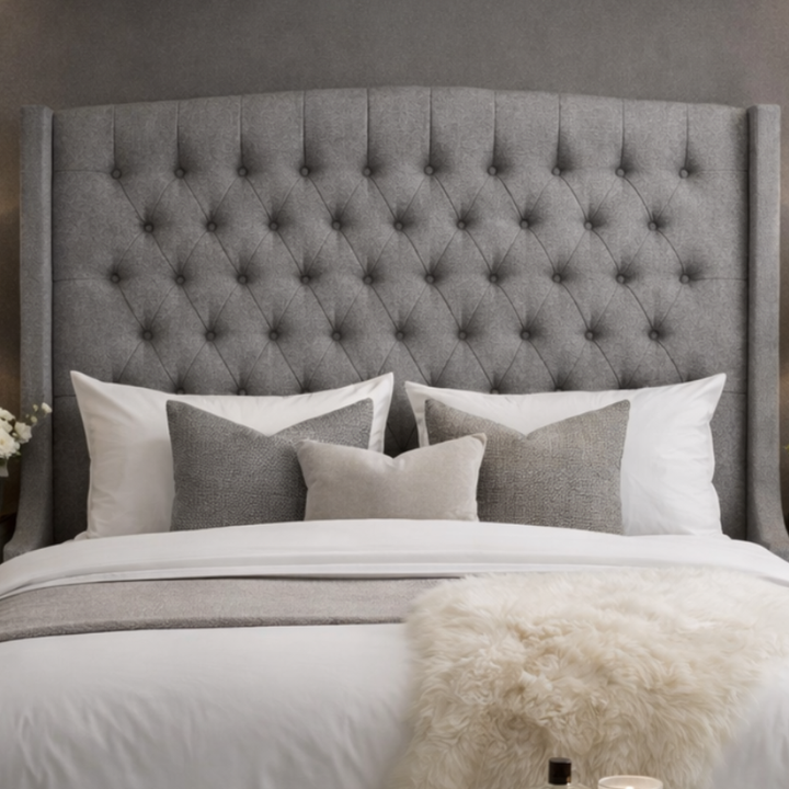 Reya Buttoned Wing Headboard