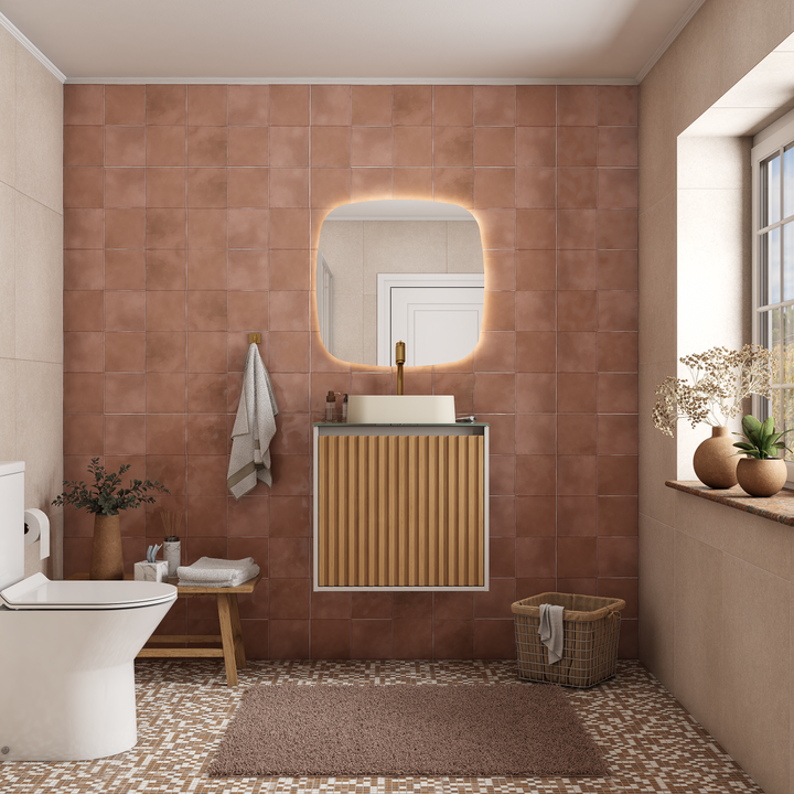 Tulipa Wooden Bathroom Vanity With Petra Basin
