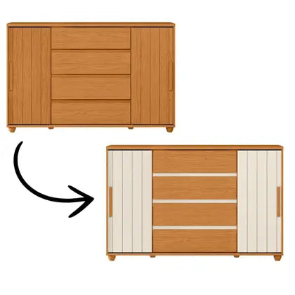Evidenza 2-Door Sliding Chest of Drawers