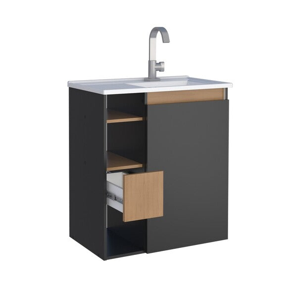 Lotus 60 Wooden Bathroom Vanity Wall Mount