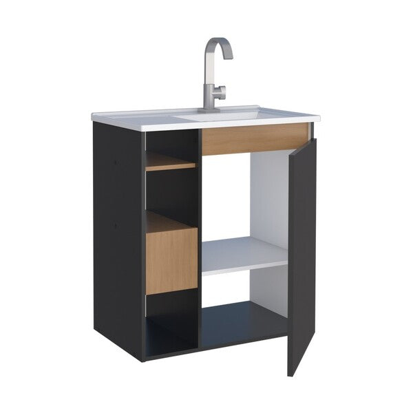 Lotus 60 Wooden Bathroom Vanity Wall Mount