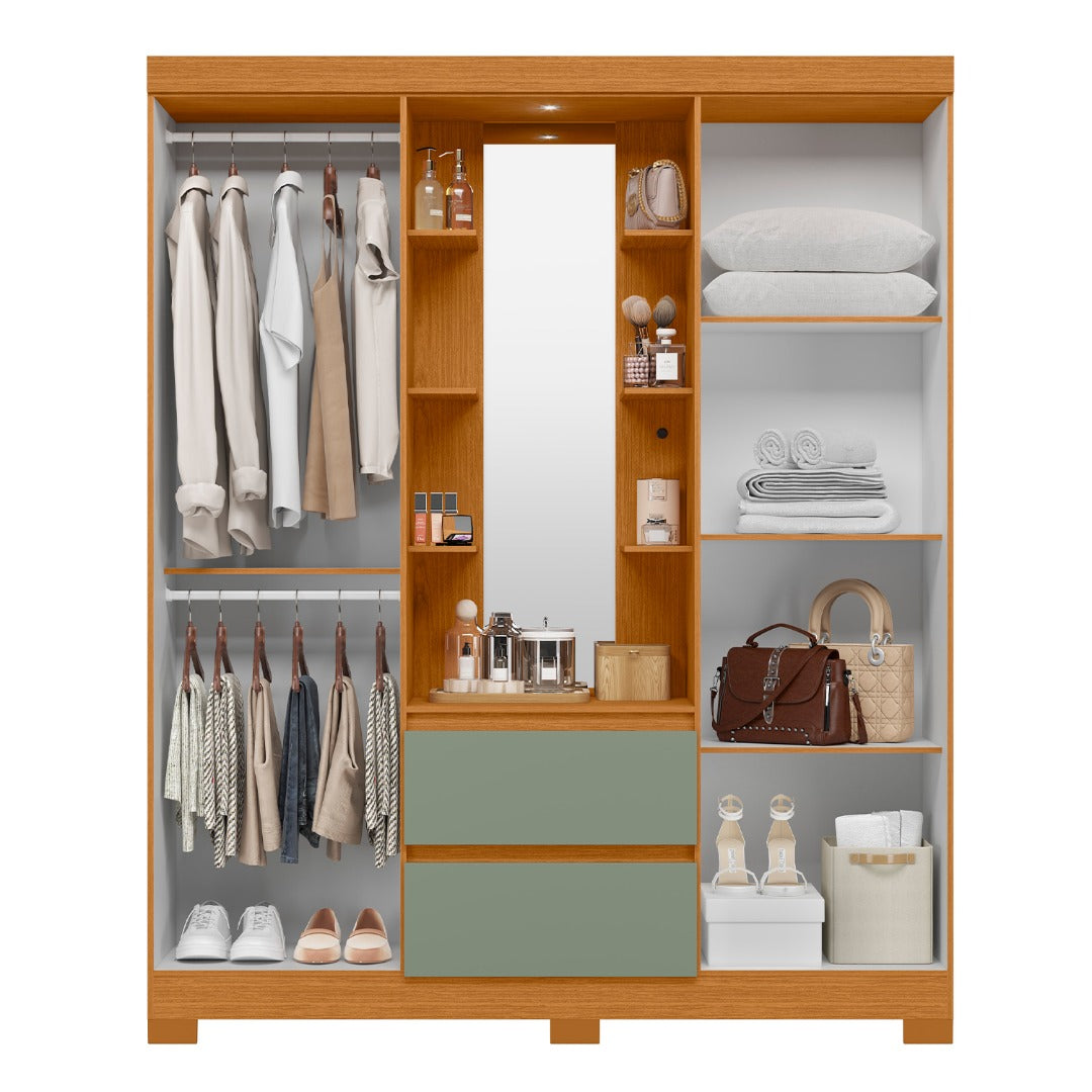 Olympia Wardrobe with LED Mirror and Dressing Space