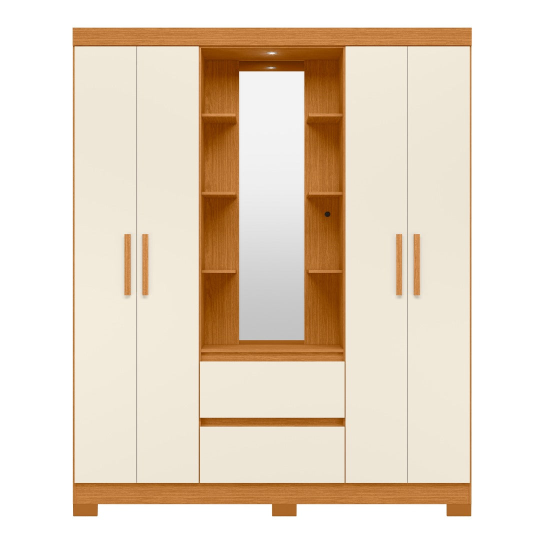 Olympia Wardrobe with LED Mirror and Dressing Space