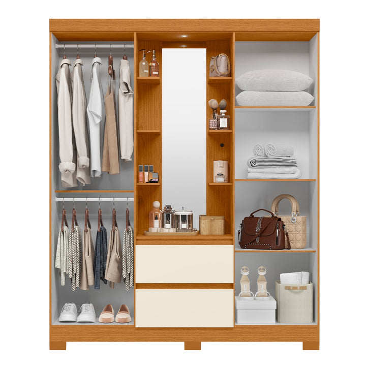 Olympia Wardrobe with LED Mirror and Dressing Space
