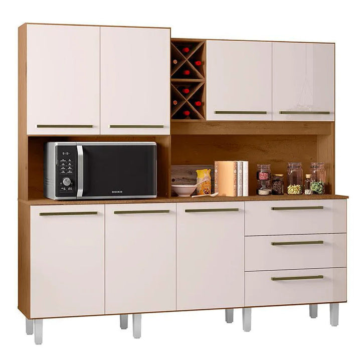 Ajax Kitchen Cabinet with 7 doors and 3 drawers