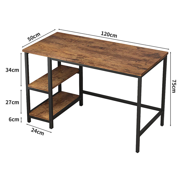 Orena Computer Desk with 2 Adjustable Shelves