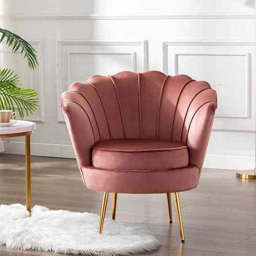 Tulip Velvet Single Seater Couch