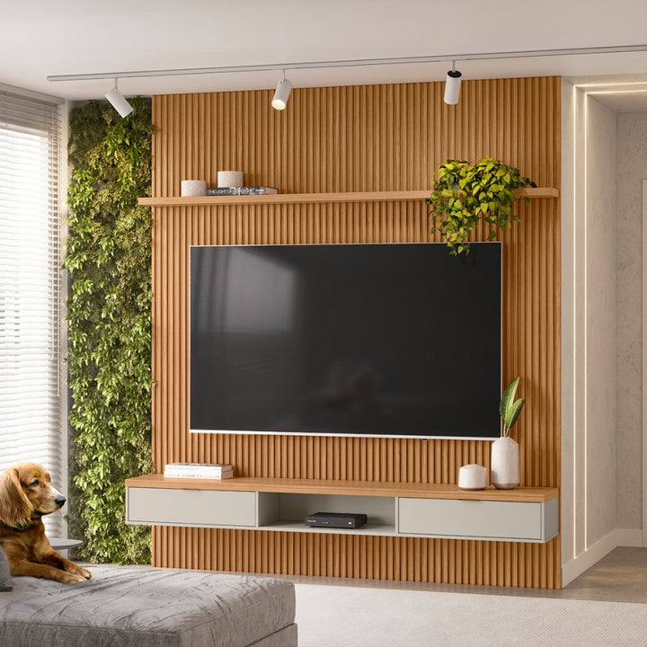 Demora Modular Slatted Panel 2.2m Plasma Stand