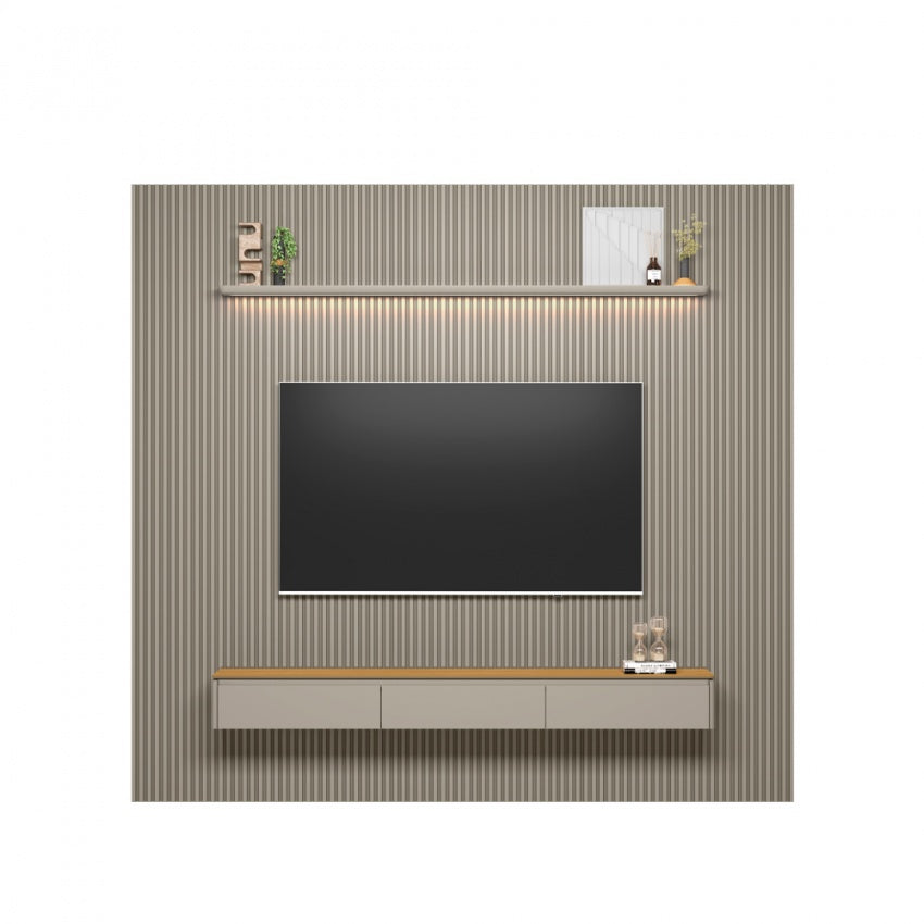 Conjunto Modular 3.0m Slatted Panel Plasma Stand