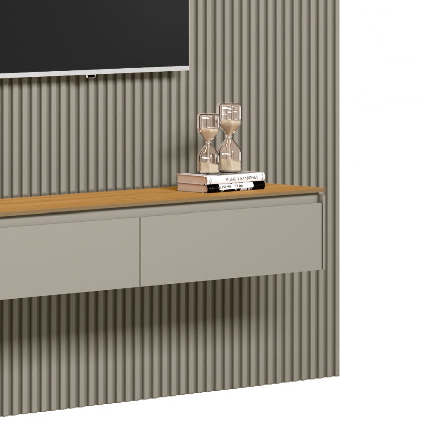 Conjunto Modular 3.0m Slatted Panel Plasma Stand