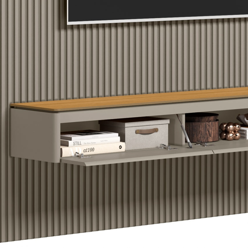 Conjunto Modular 3.0m Slatted Panel Plasma Stand