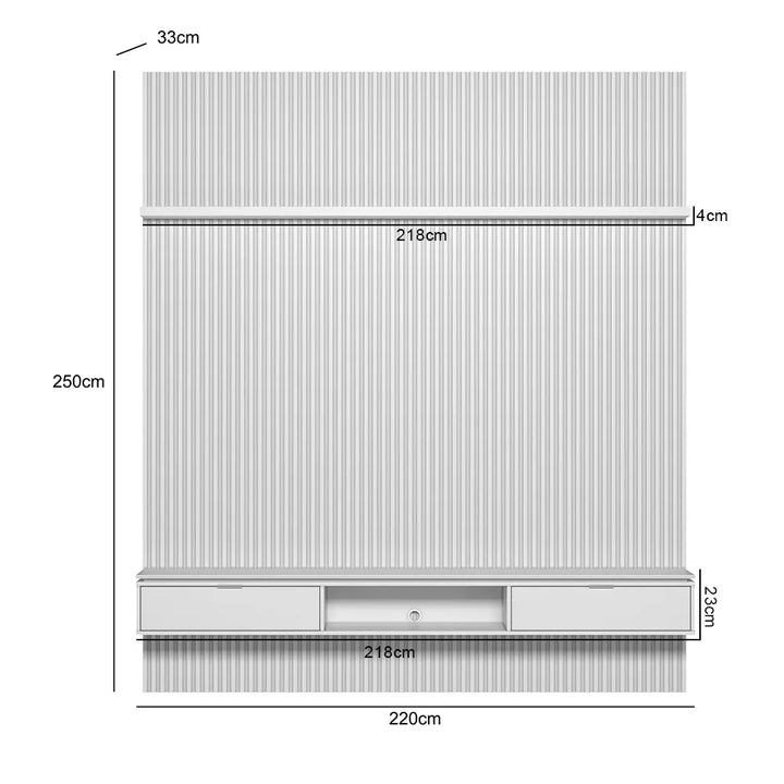Demora Modular Slatted Panel 2.2m Plasma Stand