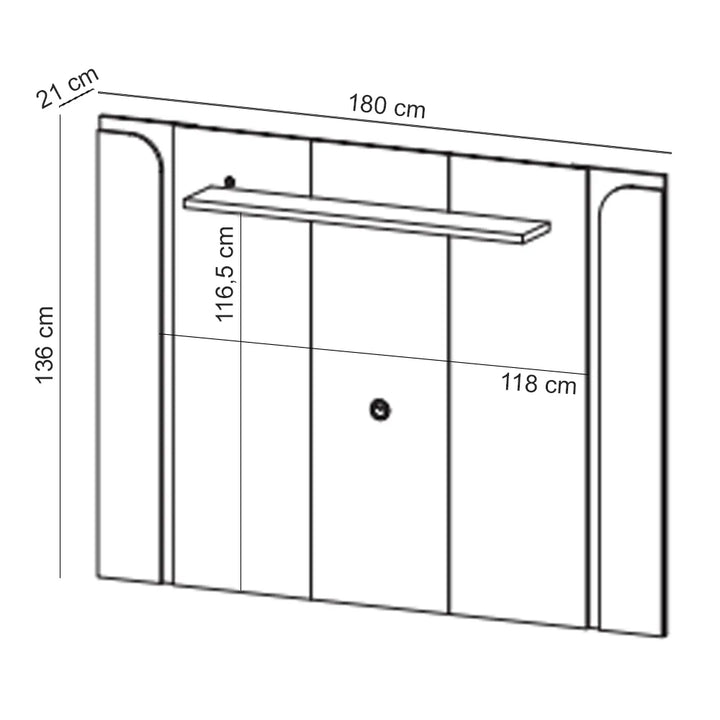 Maresias 1 Shelf TV Panel