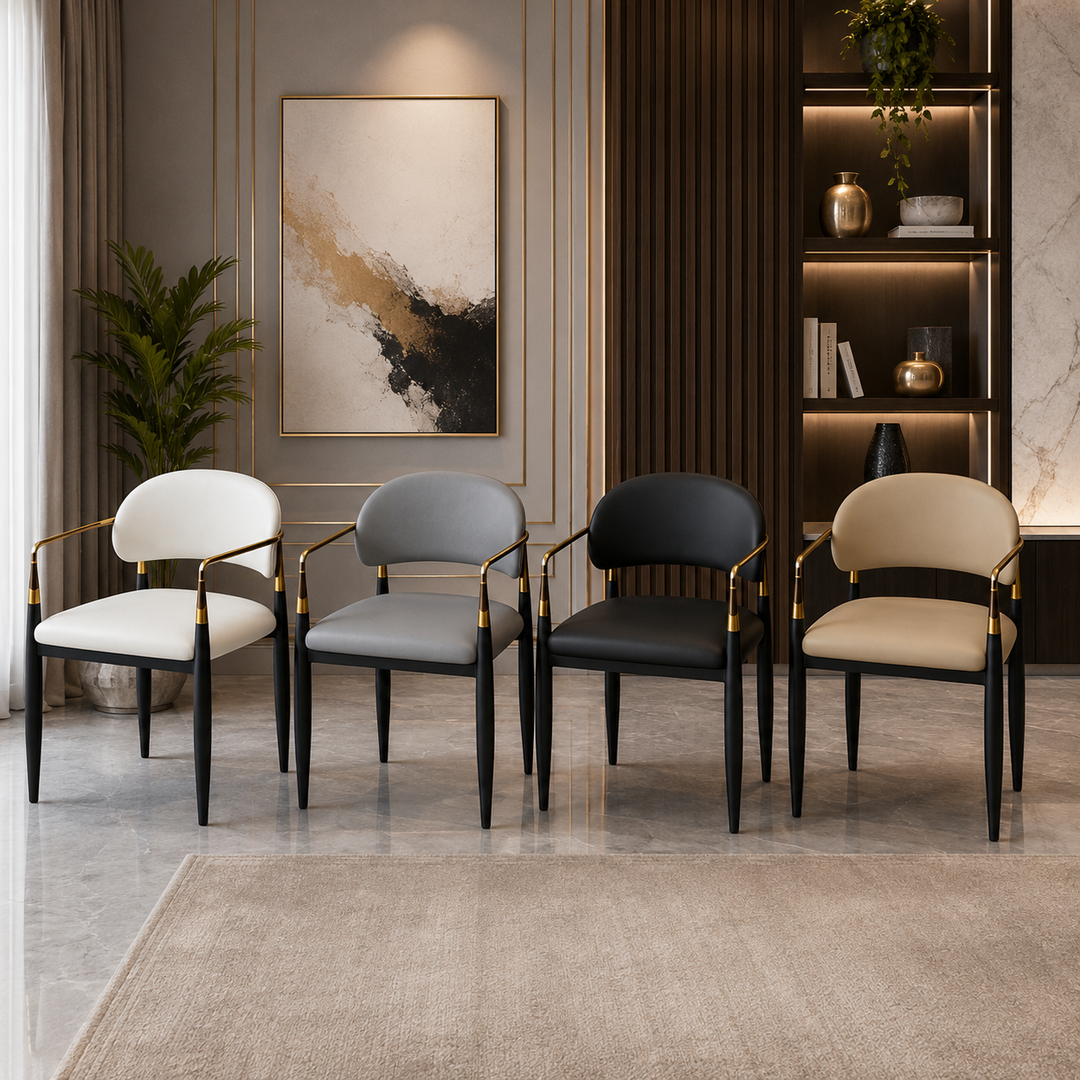 Origami Leather Dining Chair