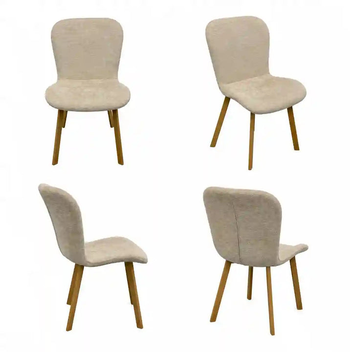 Oslo 5pc Dining Set Beige-Light Oak
