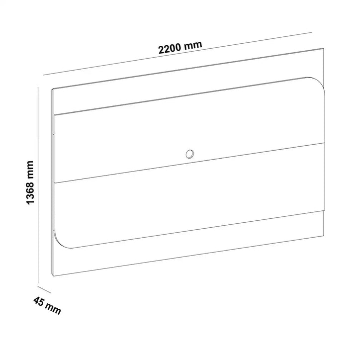 Emma Elegance TV Panel Pine-Off White