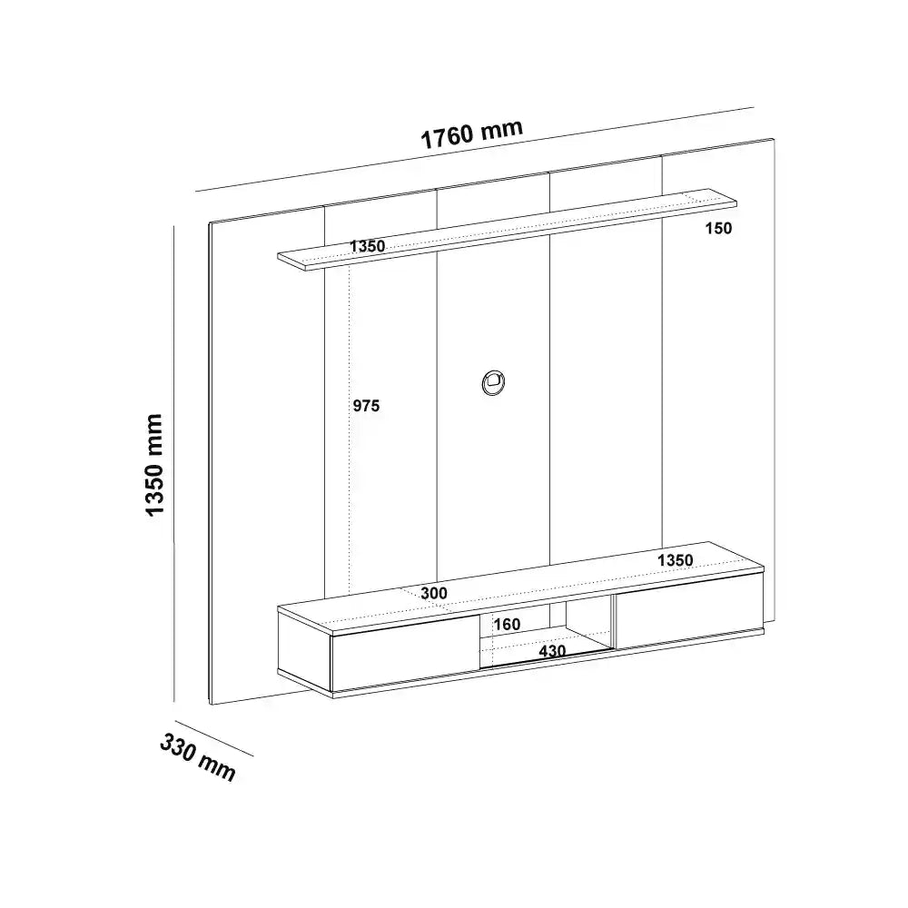 Bryer TV Panel Oak-Off White